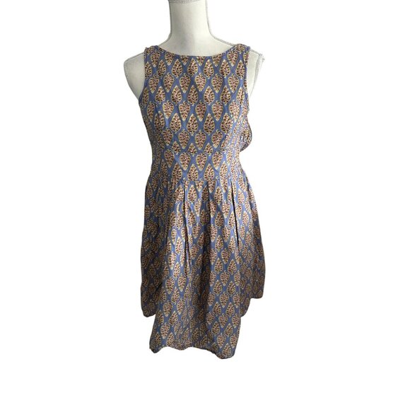 ESHAKTI Multicolor Leaf Print A Line Dress Size 2 - Picture 5 of 8